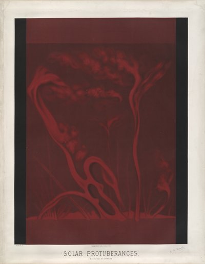 Solar Protuberances. Observed on May 5, 1873 at 9h, 40m. A.M. (Plate II from The Trouvelot Astronomical Drawings 1881) by Étienne Léopold Trouvelot